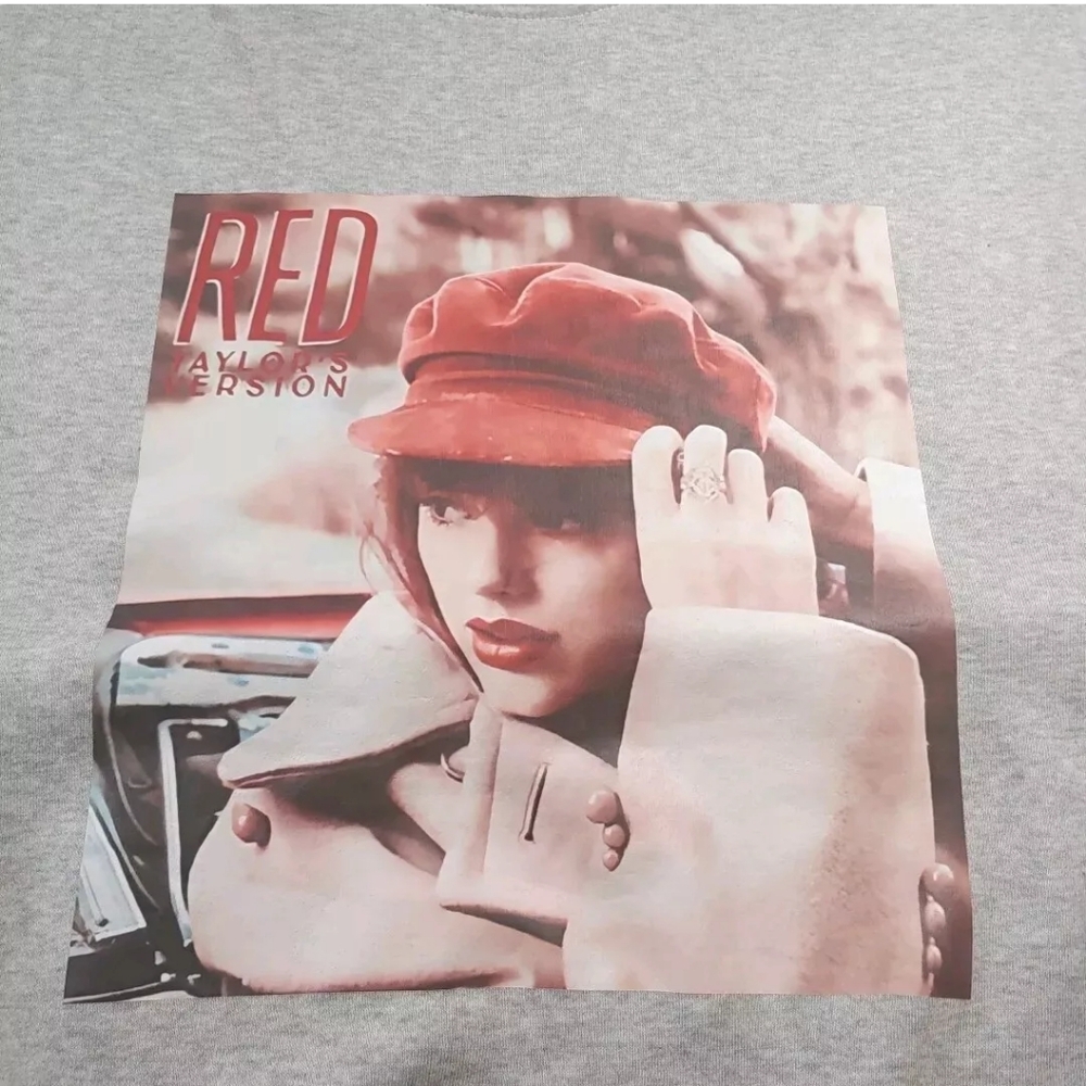 Taylor Swift Fleece Sweatshirt Adult 2X Eras Tour Graphic Red Taylor's Version